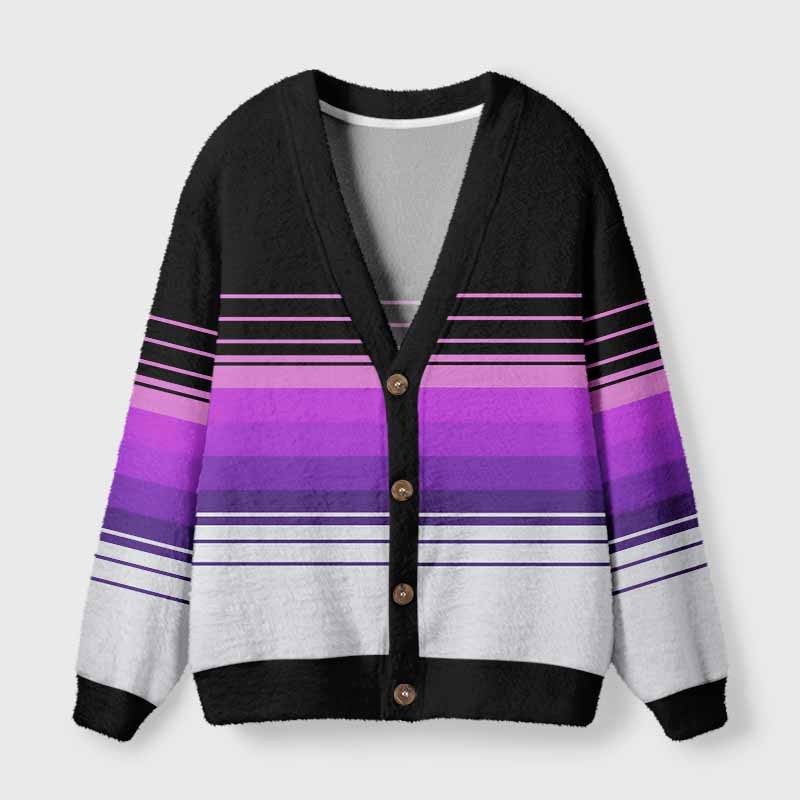 Soulisfree DIGITAL SUNSET Fuzzy Cardigan Sweater