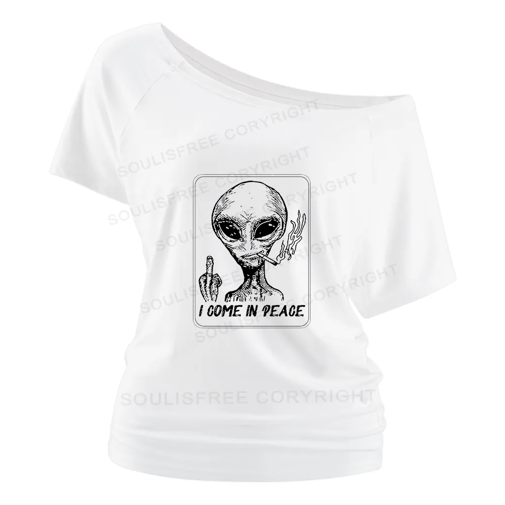 I Come In Peace Off Shoulder Top