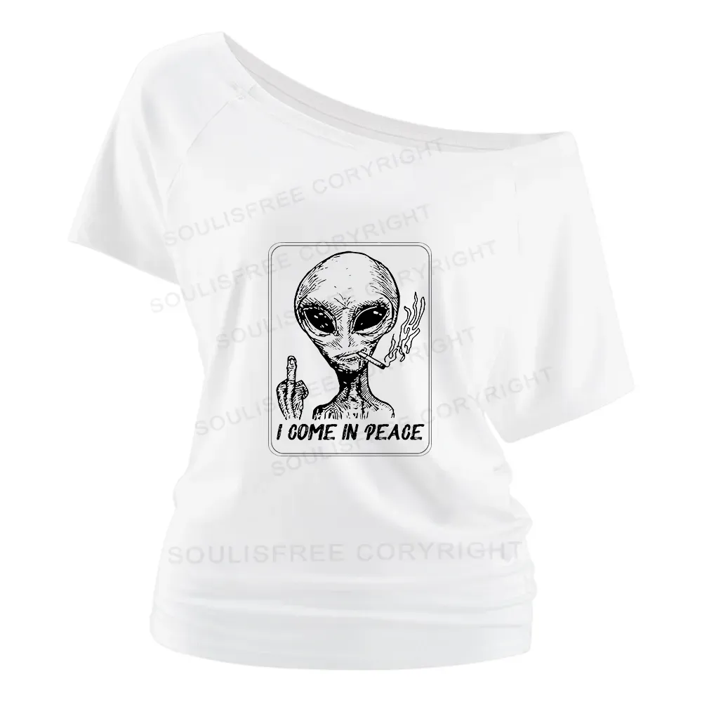 I Come In Peace Off Shoulder Top