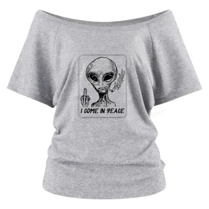 I Come In Peace Off Shoulder Top