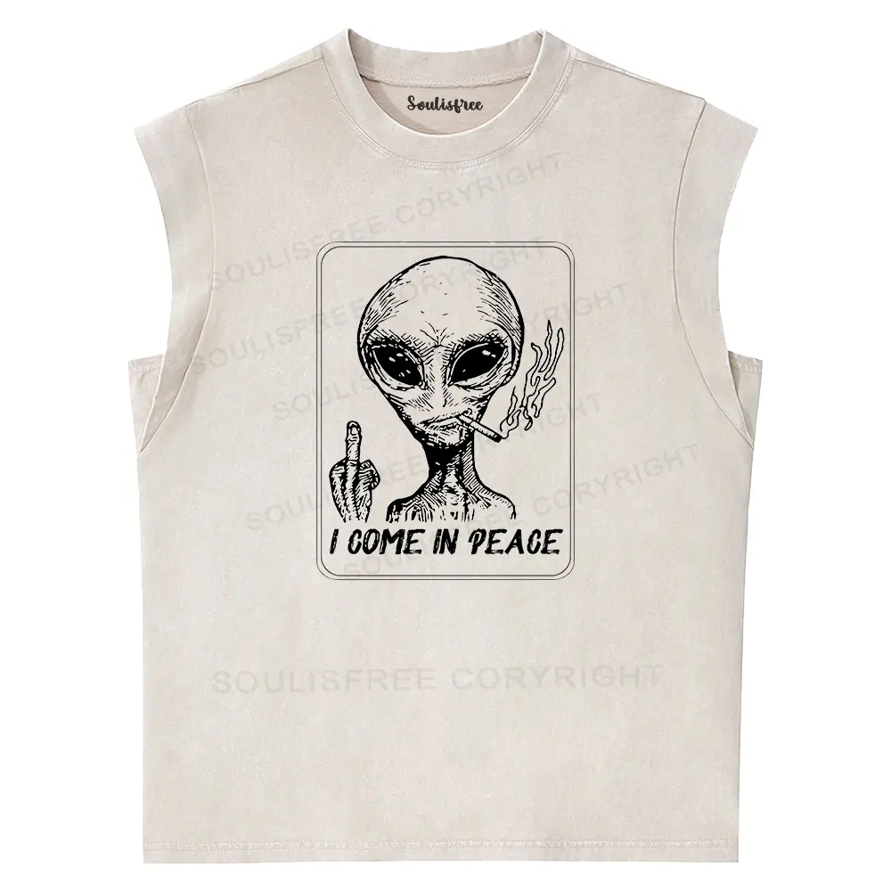I Come In Peace Washed Tank