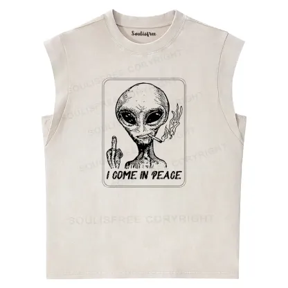 I Come In Peace Washed Tank