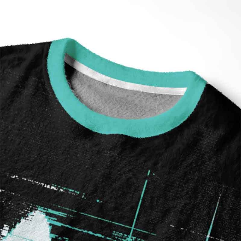 Soulisfree Glitch Cats Fuzzy Crewneck Sweater