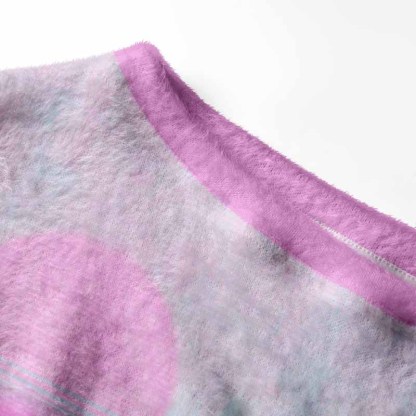 Soulisfree Pastel Horizon Fuzzy Off-Shoulder Sweater
