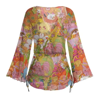 Soulisfree Garden of Joy Sheer Mesh Cover Up