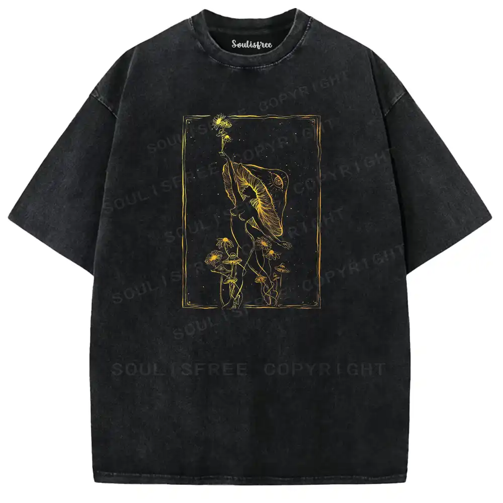 Gilded Fungal Spirit Washed T-shirt