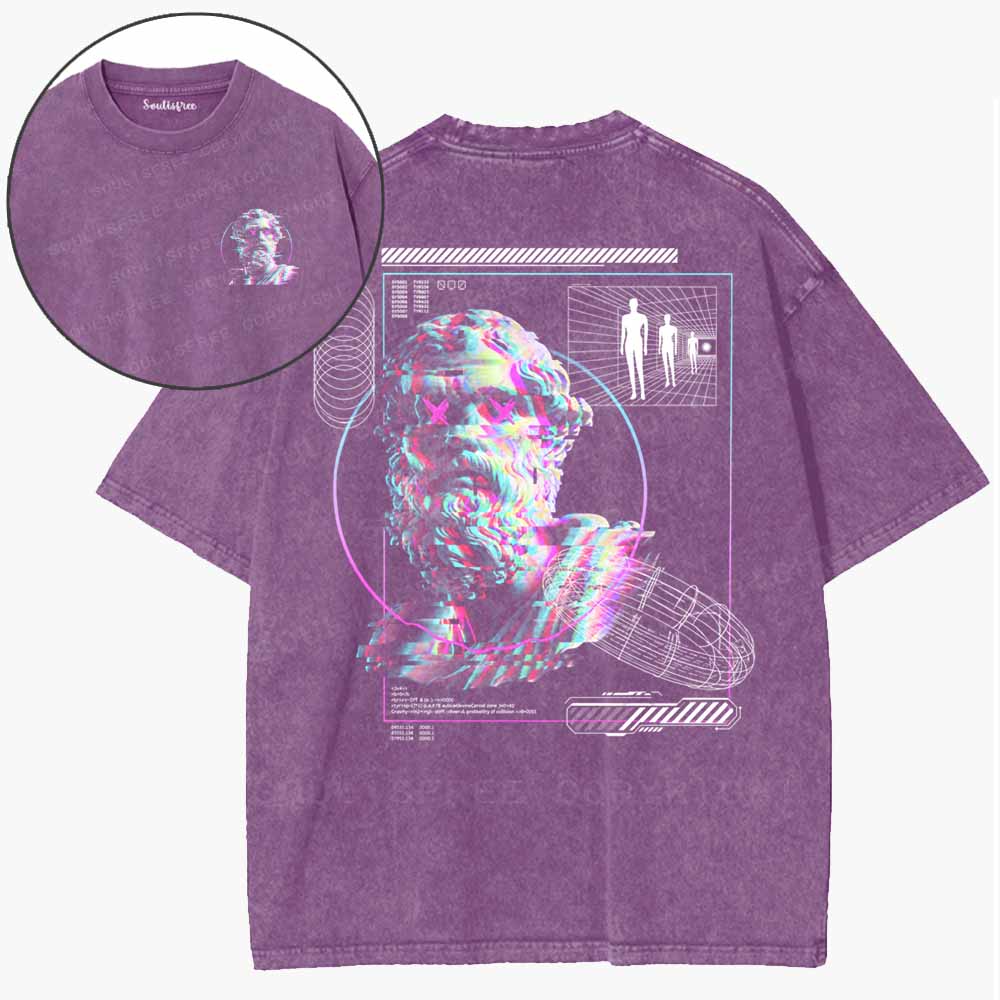 Soulisfree Glitched Identity Washed Tee