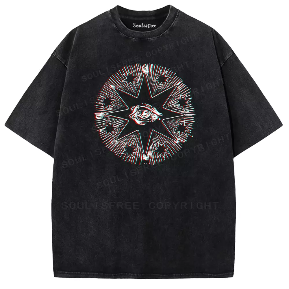 Soulisfree Cosmic Watcher Washed Tee