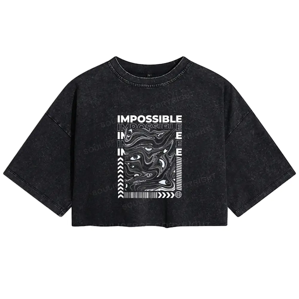 The Impossible Thing Washed Crop T-shirt