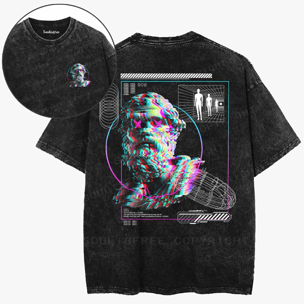 Soulisfree Glitched Identity Washed Tee
