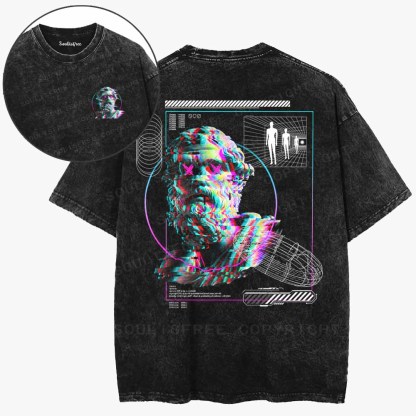 Soulisfree Glitched Identity Washed Tee
