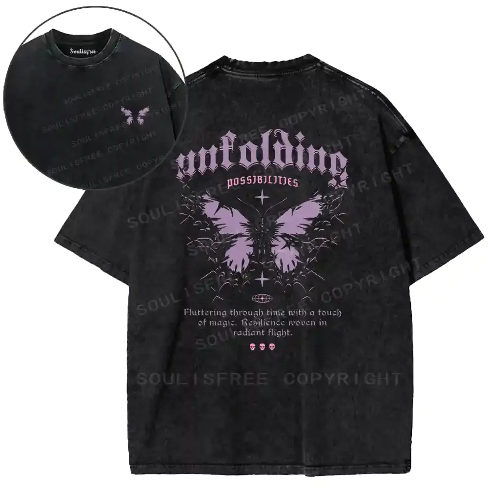 Unfolding Wings Washed T-shirt