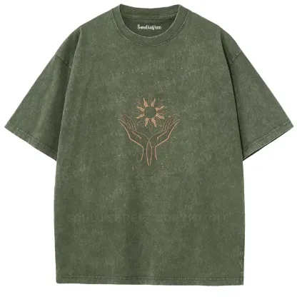 Sun in Hands Washed T-shirt