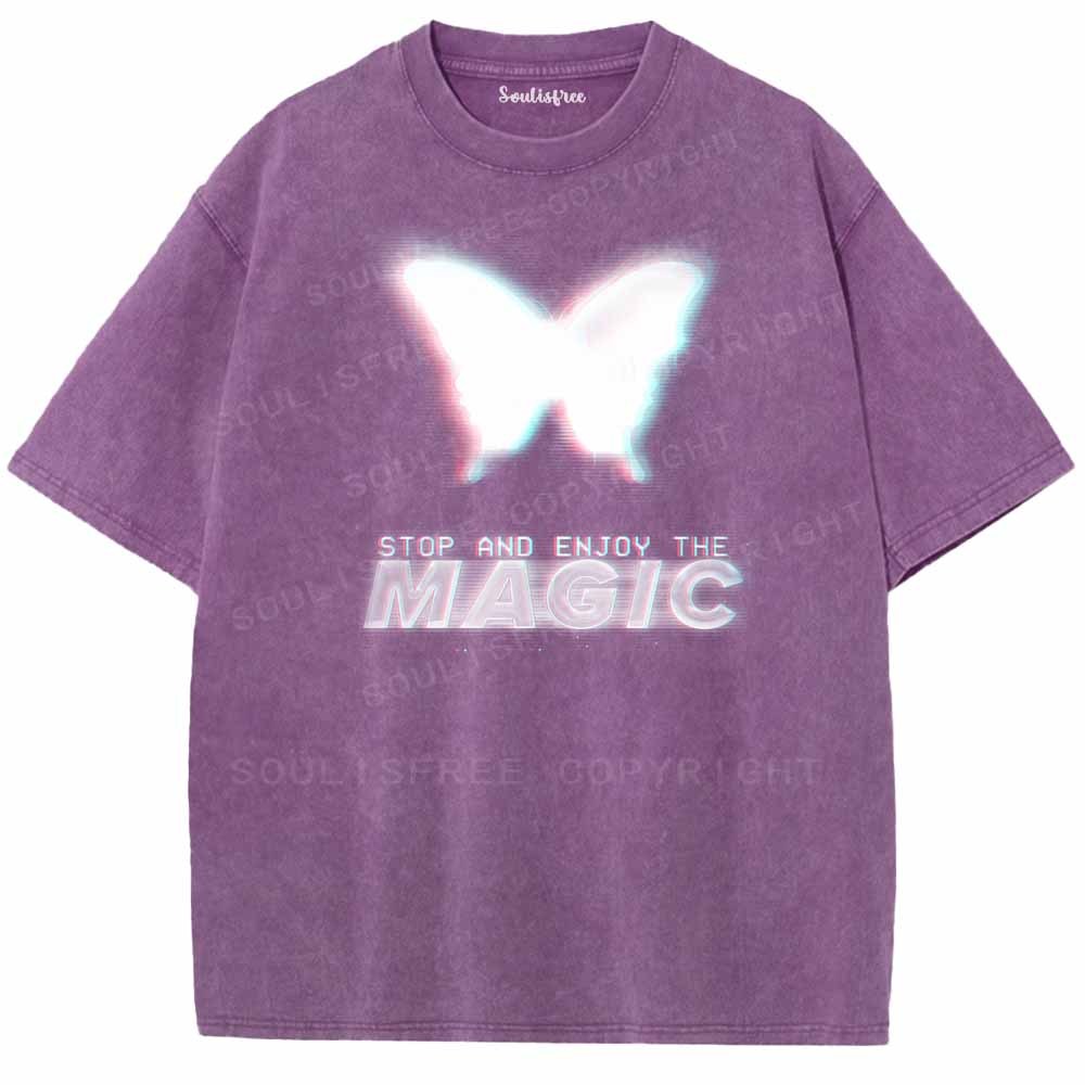 Soulisfree  STOP AND ENJOY THE MAGIC Washed Tee