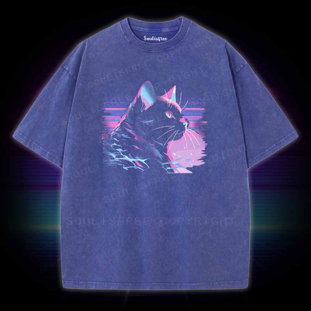 Soulisfree Electrifying Cat Energy Washed Tee