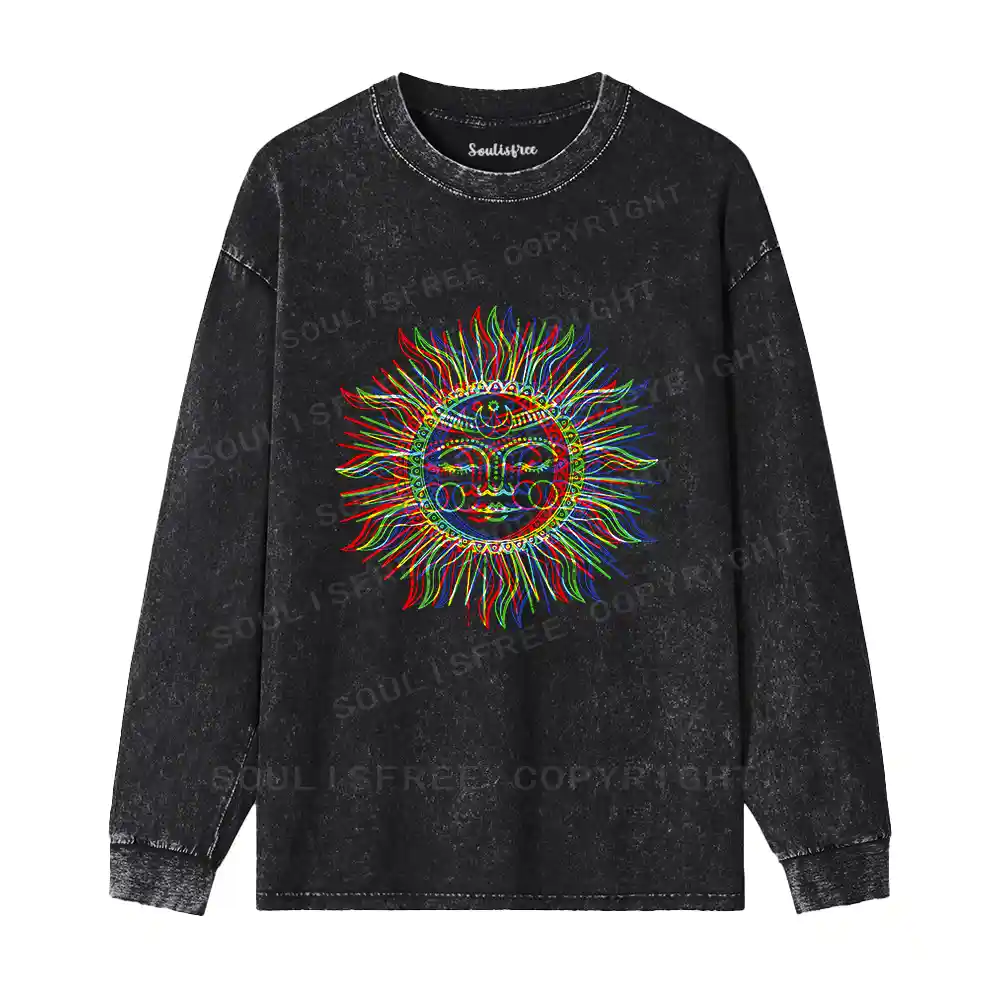 Vibes of the Sun Washed Long Sleeve Shirt