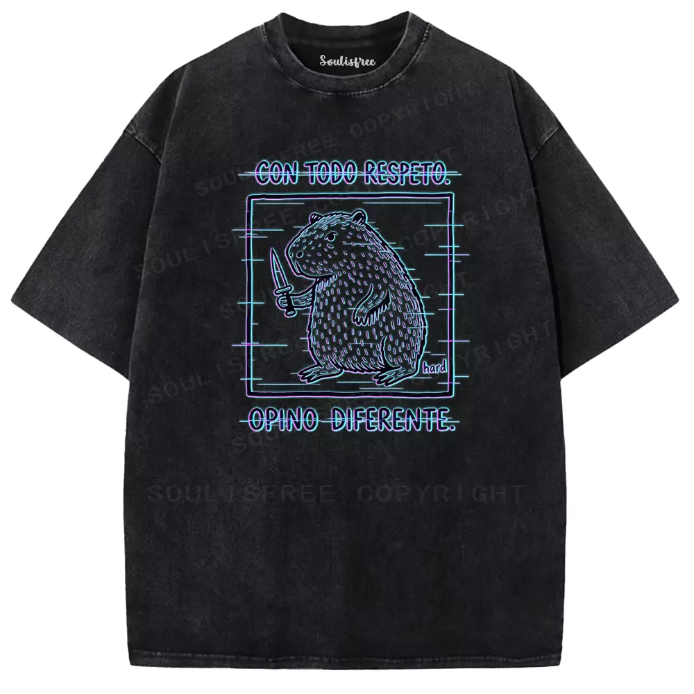 Soulisfree Capybara of Contradiction Washed Tee