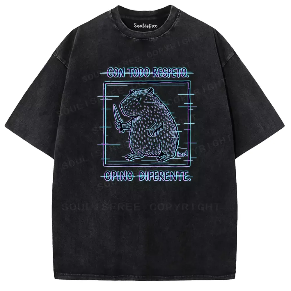 Soulisfree Capybara of Contradiction Washed Tee