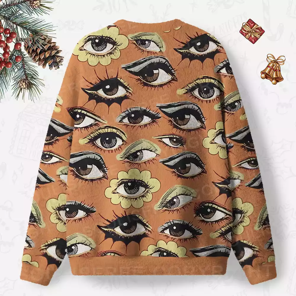 Petal Gaze Ugly Christmas Knit Sweatshirt