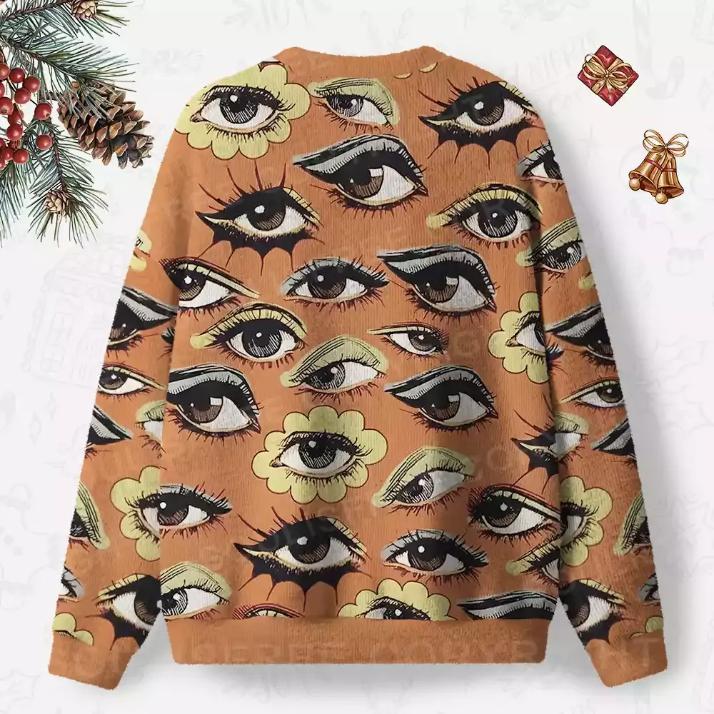 Petal Gaze Ugly Christmas Knit Sweatshirt