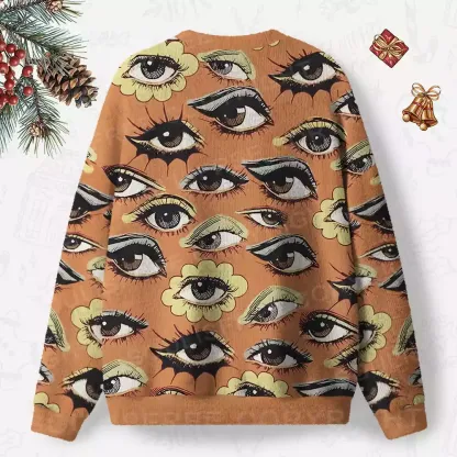 Petal Gaze Ugly Christmas Knit Sweatshirt