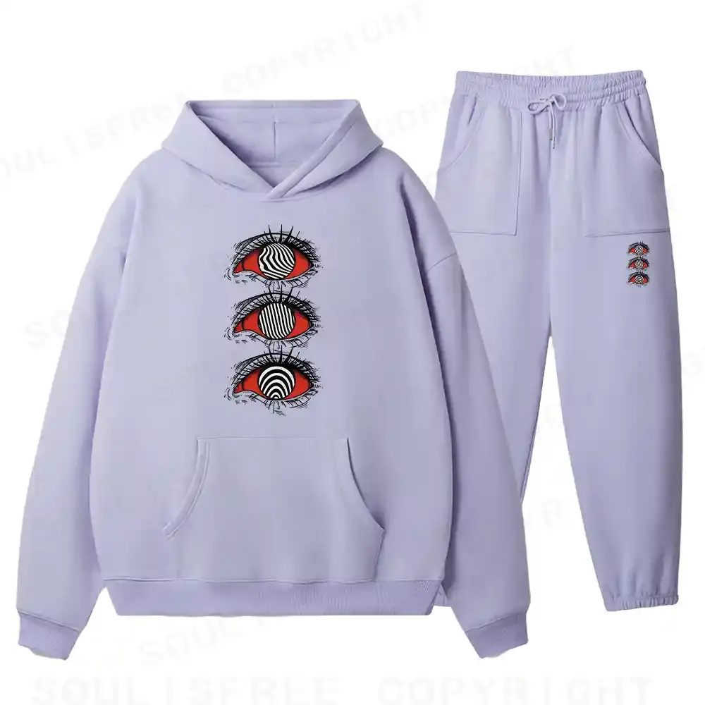 Psychedelic Eye Fleece Hoodie Set