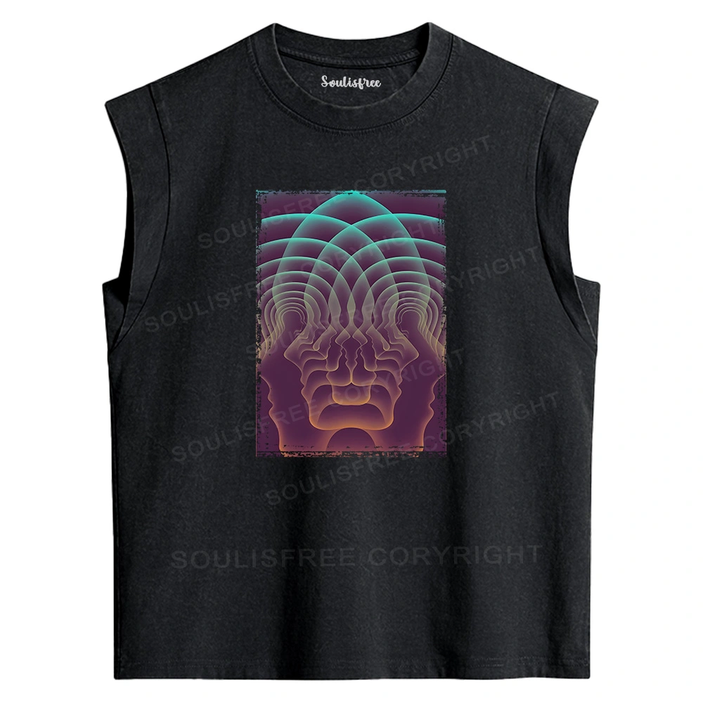 Do You Really Know Yourself Washed Tank Tops