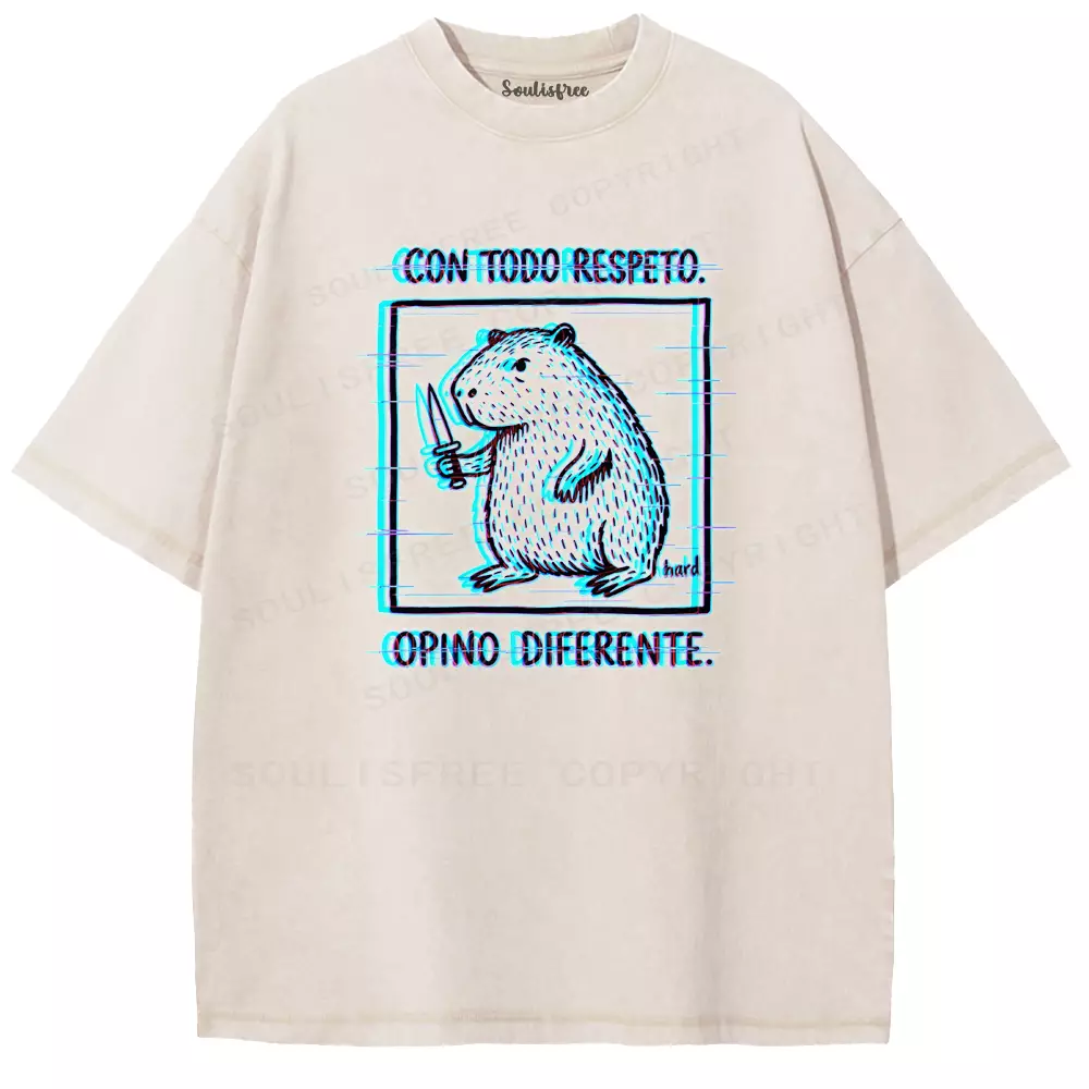 Soulisfree Capybara of Contradiction Washed Tee