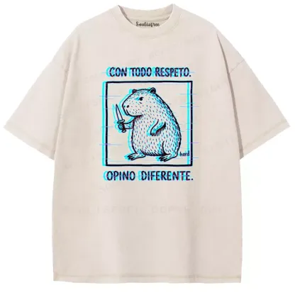 Soulisfree Capybara of Contradiction Washed Tee