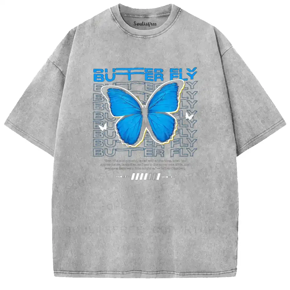 Azure Flutter Washed T-shirt