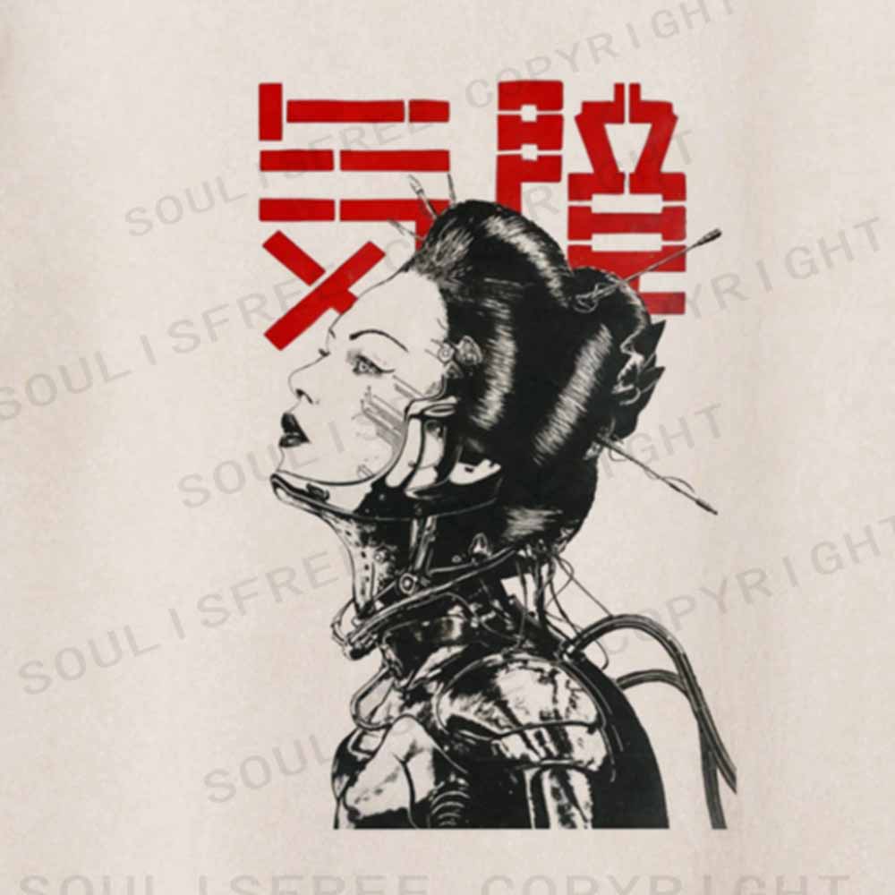 Soulisfree  Vaporwave Japanese Cyberpunk Washed Tee