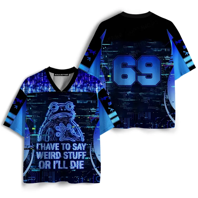 Soulisfree I HAVE TO SAY WEIRD STUFF OR I'LL DIE Mesh Jersey