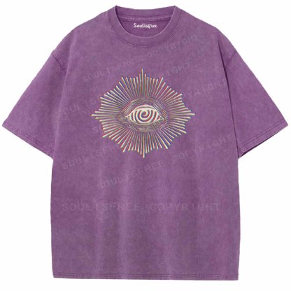 Soulisfree  GLITCHED GAZE Washed Tee
