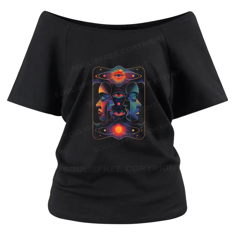 Self-exploration Off Shoulder Top