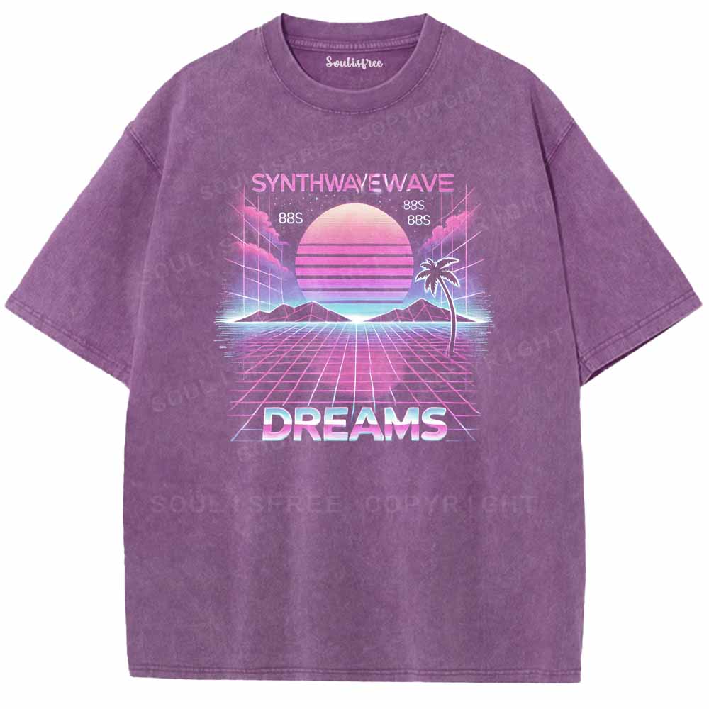 Soulisfree Retro Wave Sunset Washed Tee