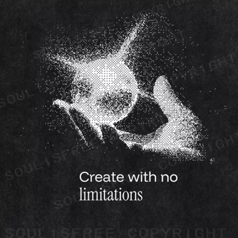 Soulisfree Create with no limitations Washed Tee