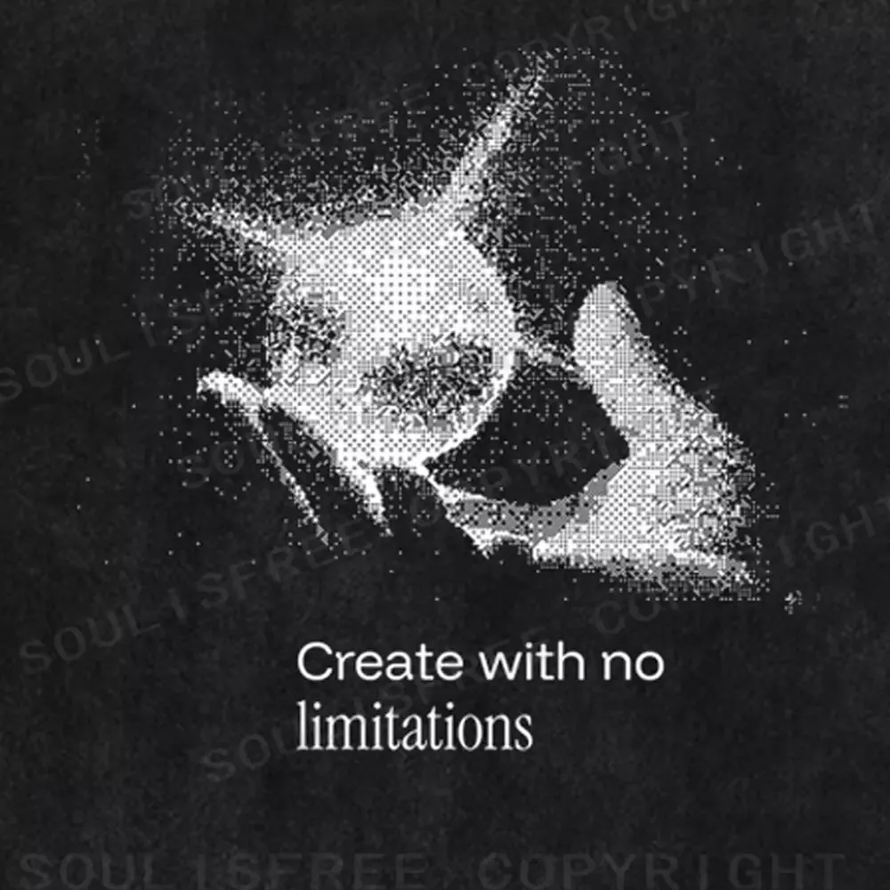 Soulisfree Create with no limitations Washed Tee