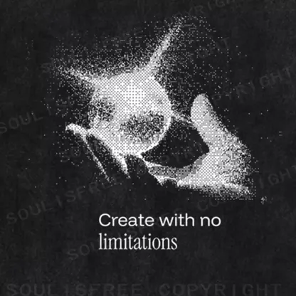 Soulisfree Create with no limitations Washed Tee