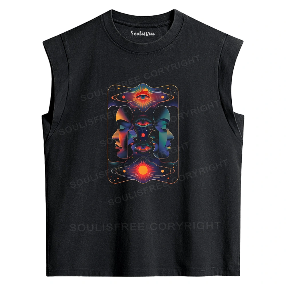 Self-exploration Washed Tank Tops