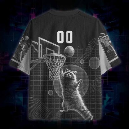 Soulisfree Raccoon Basketball Mesh Jersey