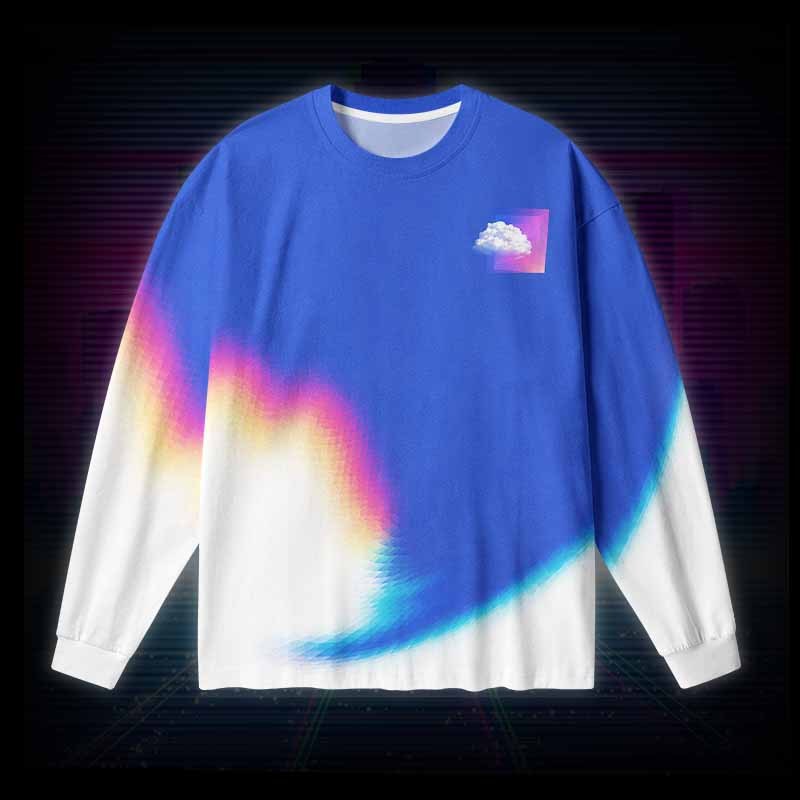 Soulisfree DIGITAL DAYDREAM ,REALITY CAN WAIT Long Sleeve Cotton Tee
