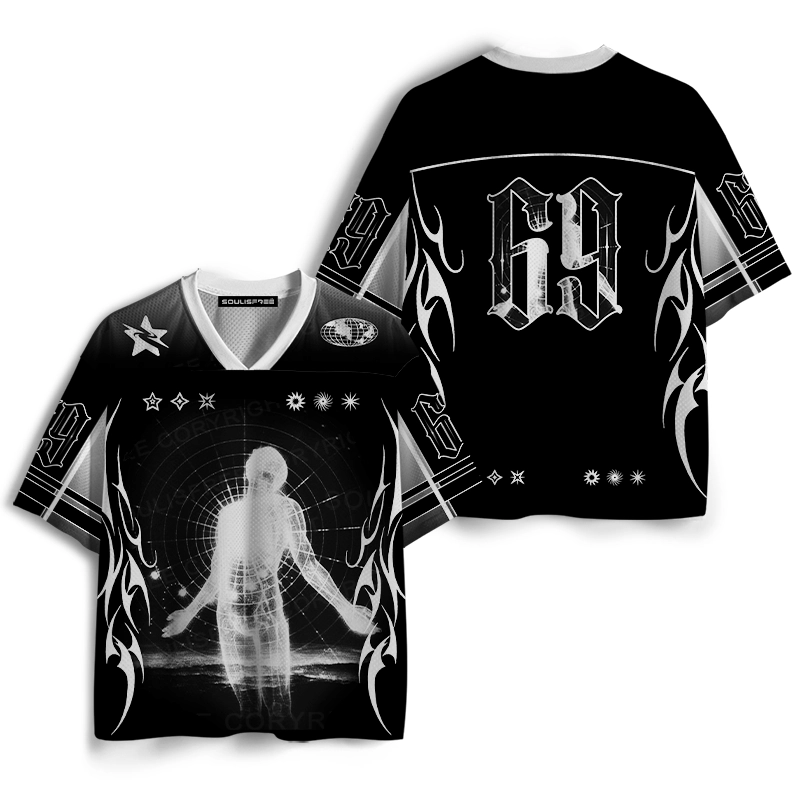Soulisfree Cosmic Energy Tribal Flame Mesh Jersey
