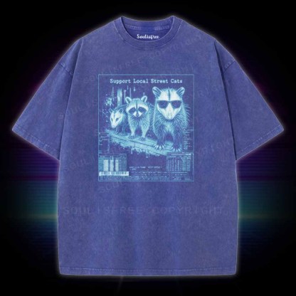 Soulisfree Support Local Street Cats Washed Tee