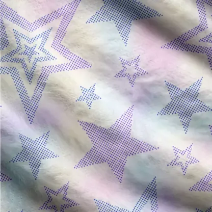 Soulisfree Pastel halftone starfield Fuzzy Cardigan Sweater