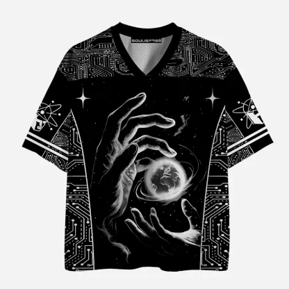 Soulisfree Cosmic Hands Holding Earth Mesh Jersey