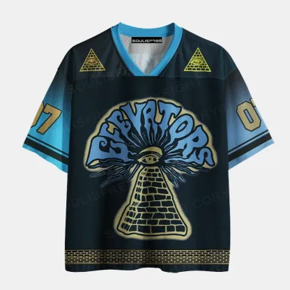 Soulisfree All-Seeing Eye Pyramid Mesh Jersey