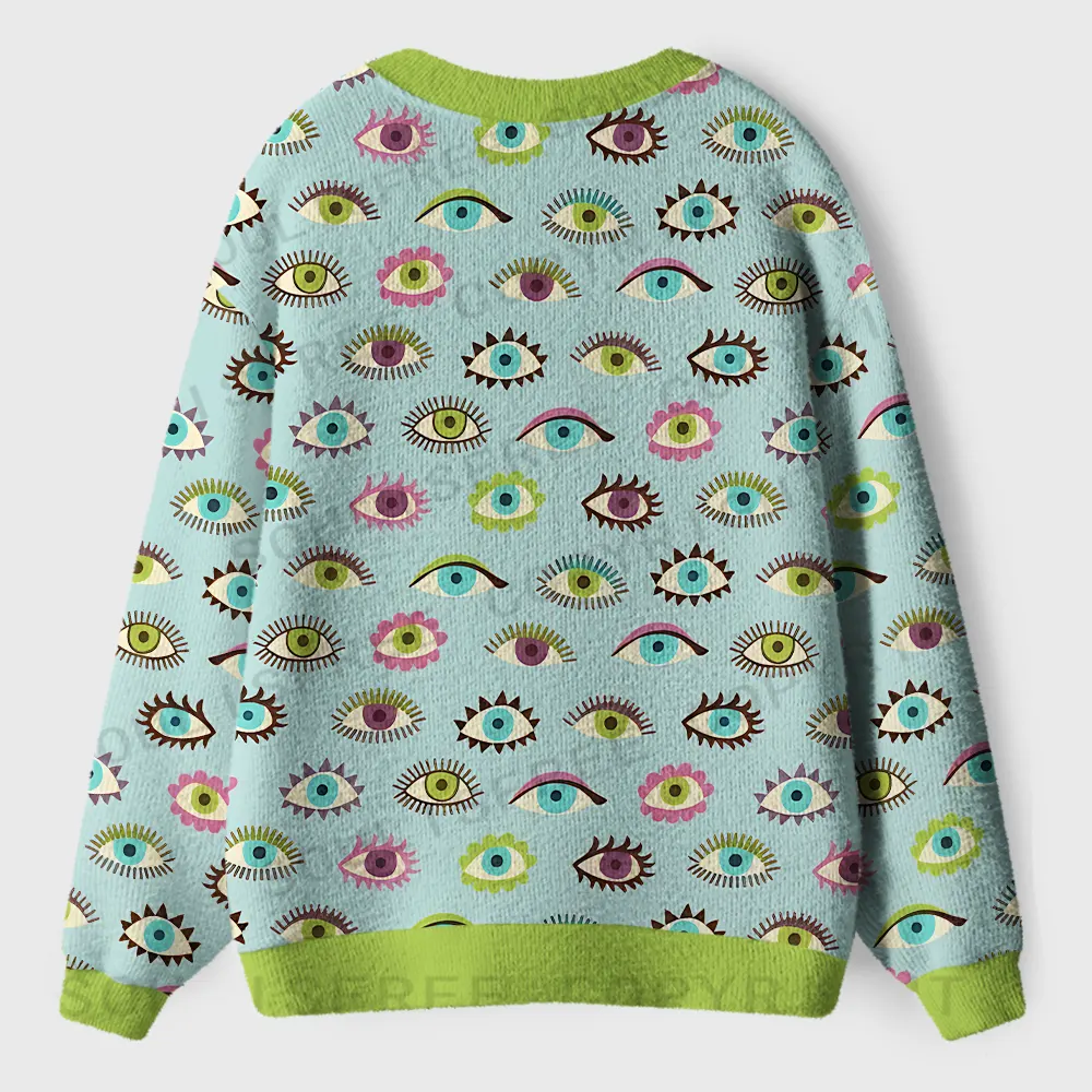 Rainbow Eyes Parade Ugly Cardigan Sweaters 