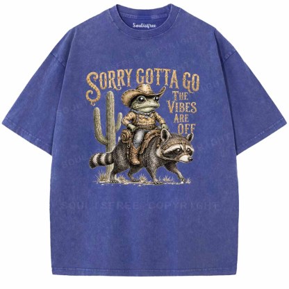 Soulisfree SORRY GOTTA GO Washed Tee