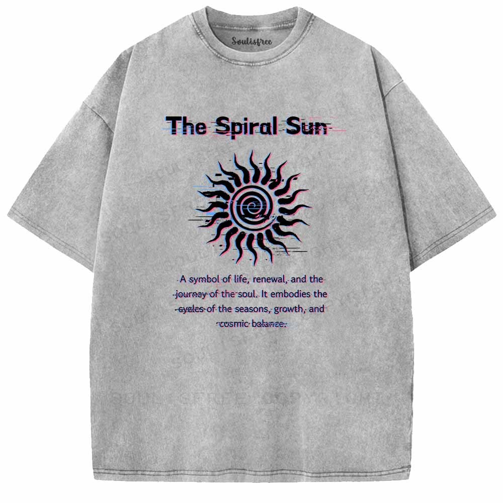 Soulisfree The Spiral Sun Washed Tee