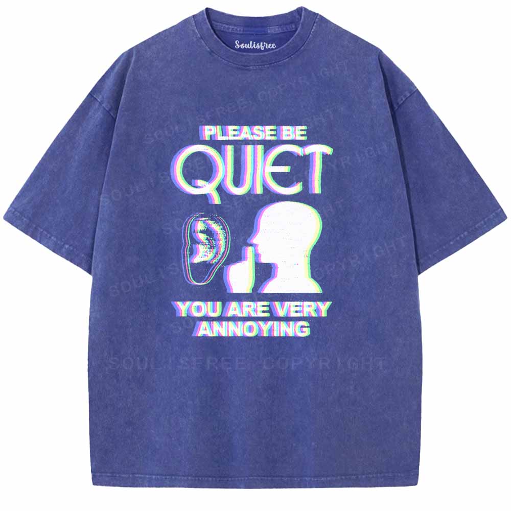 Soulisfree Keep Quiet Skip The Noise Washed Tee